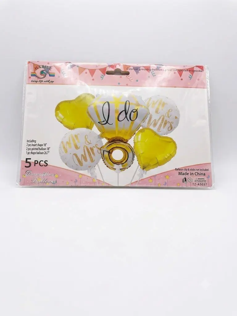 I DO 5-piece foil balloon set
