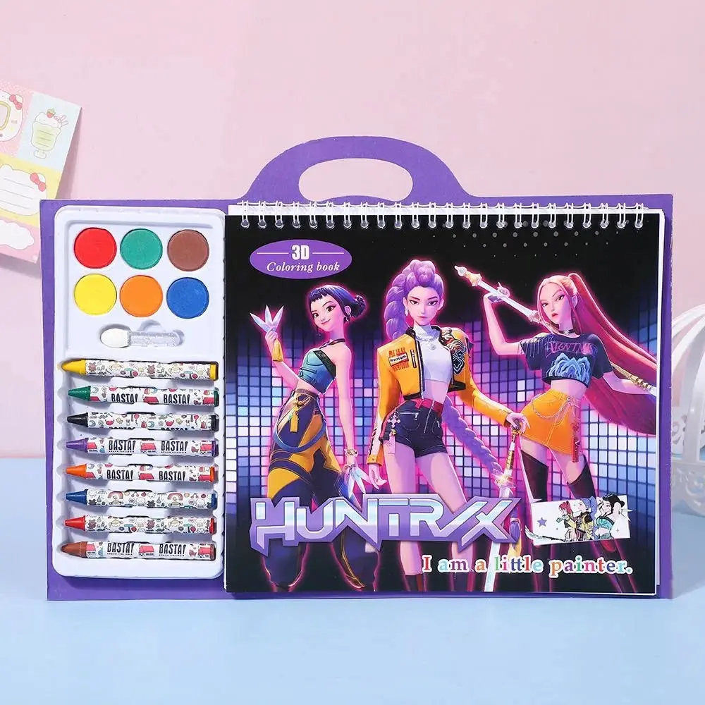 K-pop Demon Hunters theme coloring book set