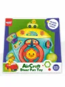 Airplane steering wheel toy with interactive buttons that play cheerful melodies and authentic sound effects.