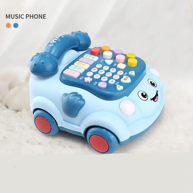 Sobibear multifunctional car-shaped telephone toy, featuring 31 buttons for music and educational games