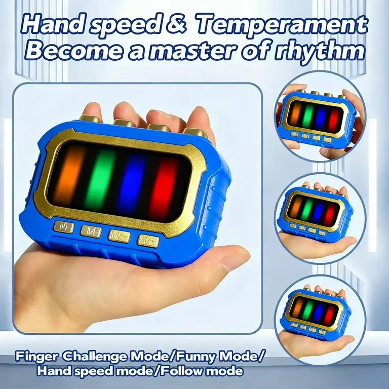Musical rhythm toy designed to improve hand speed and focus.