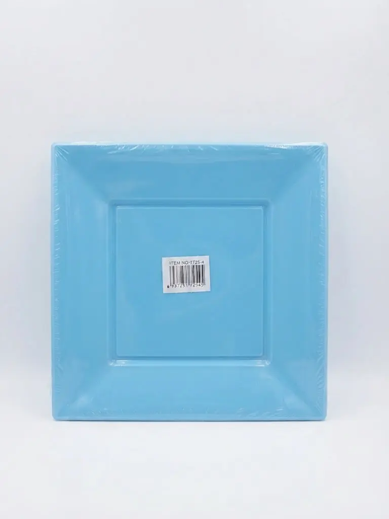 Square Blue plates pack 10 pcs, 23cm