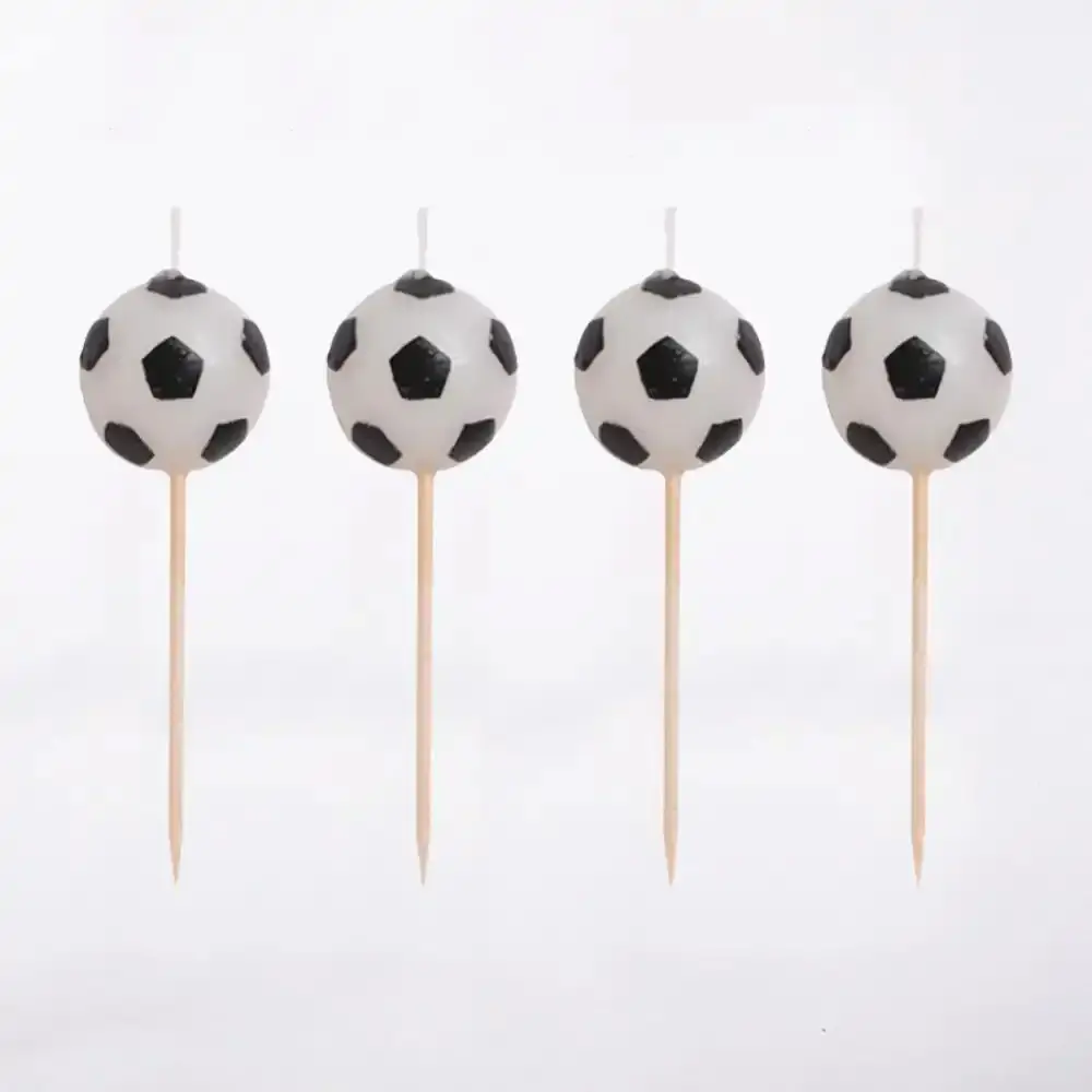 Candle football theme, 5 pieces