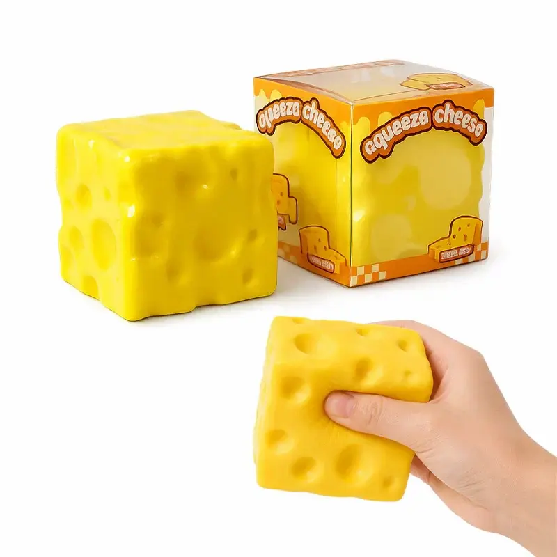 Cheese block squishy sensory toys, \ soft, slow-rising stress relief fidget toys