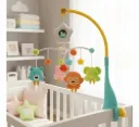 Colorful musical baby crib mobile, 360-degree rotating arm, soothing melodies, soft night lights, and a star projection function.
