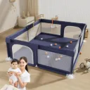 Baby Playpen 180*150*66cm(fence) with handles(Dark blue)