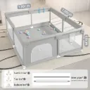 Square baby playpen, size:130*130*66cm with 2 handles