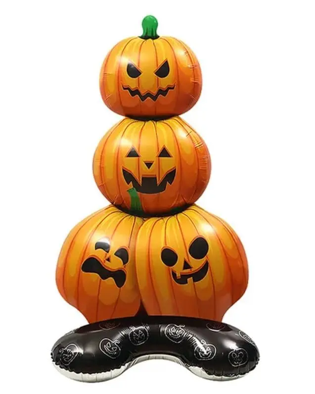 Self-Standing Halloween Pumpkin Foil Balloon Stand