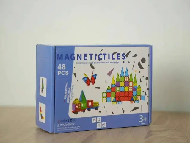 Magnetic tiles educational building block and magnetic tile set, 48 pieces