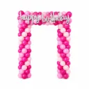 Balloon arch kit, size 1.8*1.2meter. These kits are used for decorations at weddings, birthdays, and baby showers. With pink Balloons and pump, 148 pieces