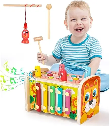 lion beats ground mouse toy