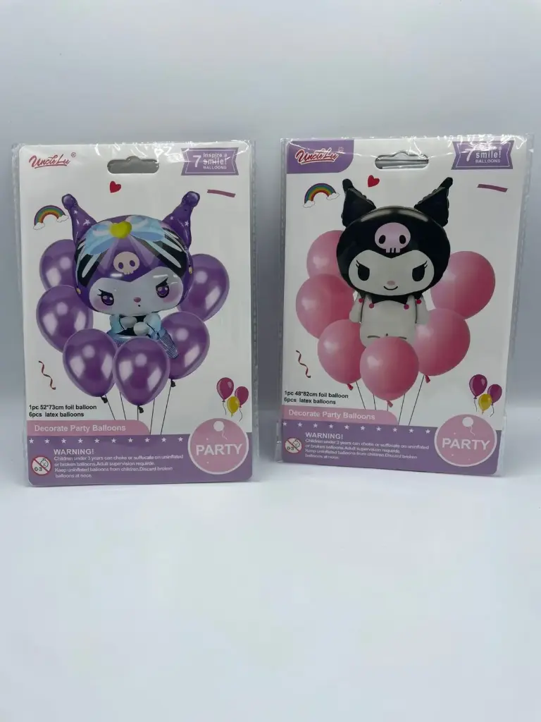 Karumi set foil balloon with 6 latex balloons (Pink)