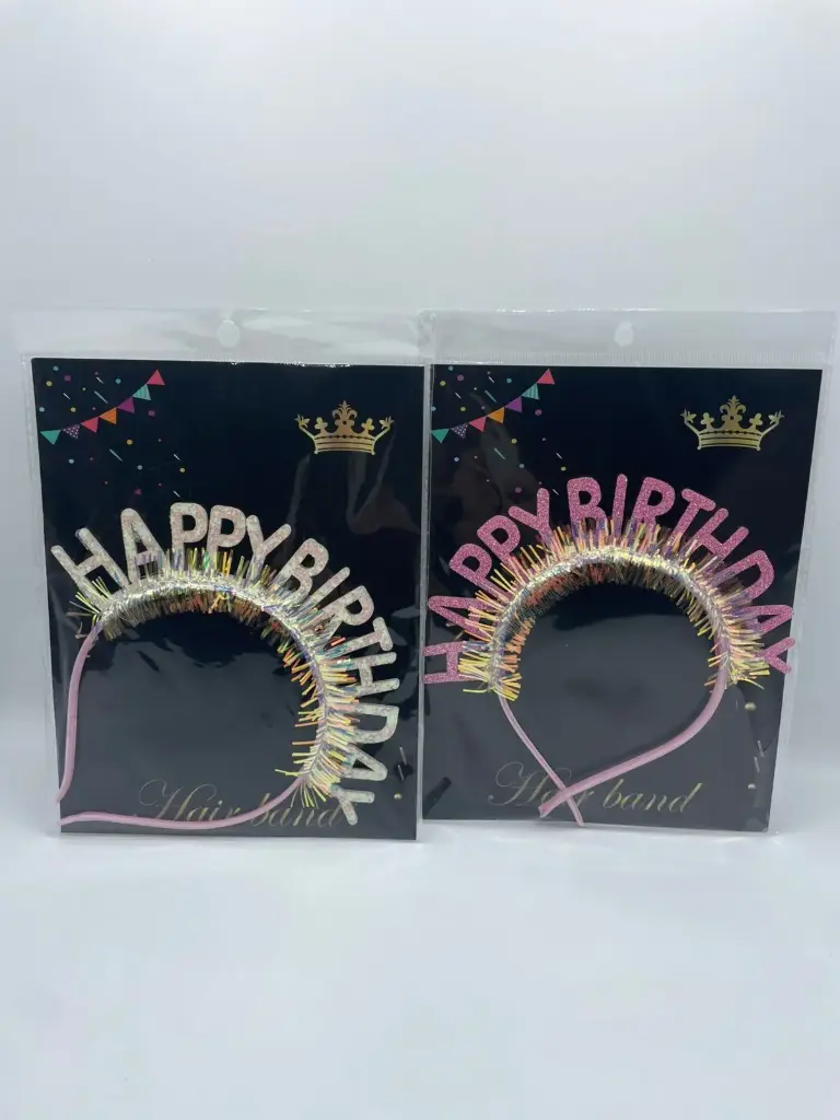 Happy birthday headband (Pink)