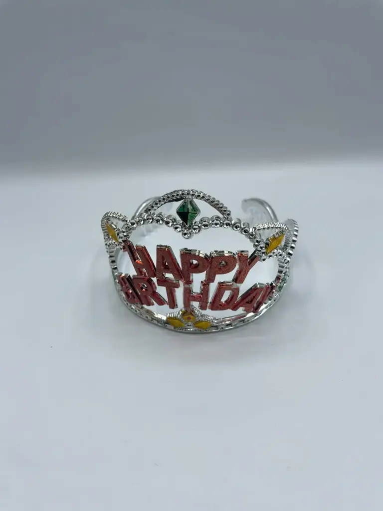 Happy birthday crown plastic