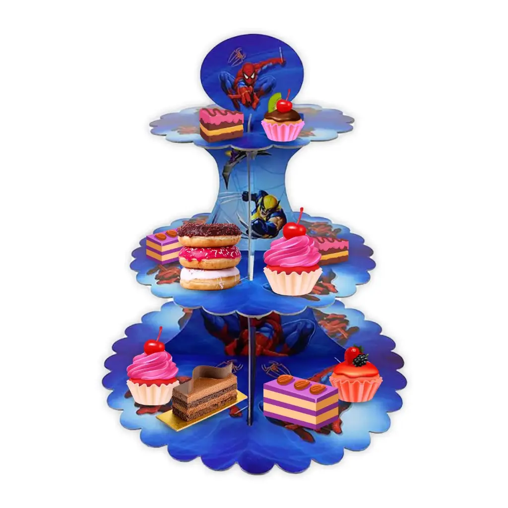 Spiderman Birthday items (cupcake stand)