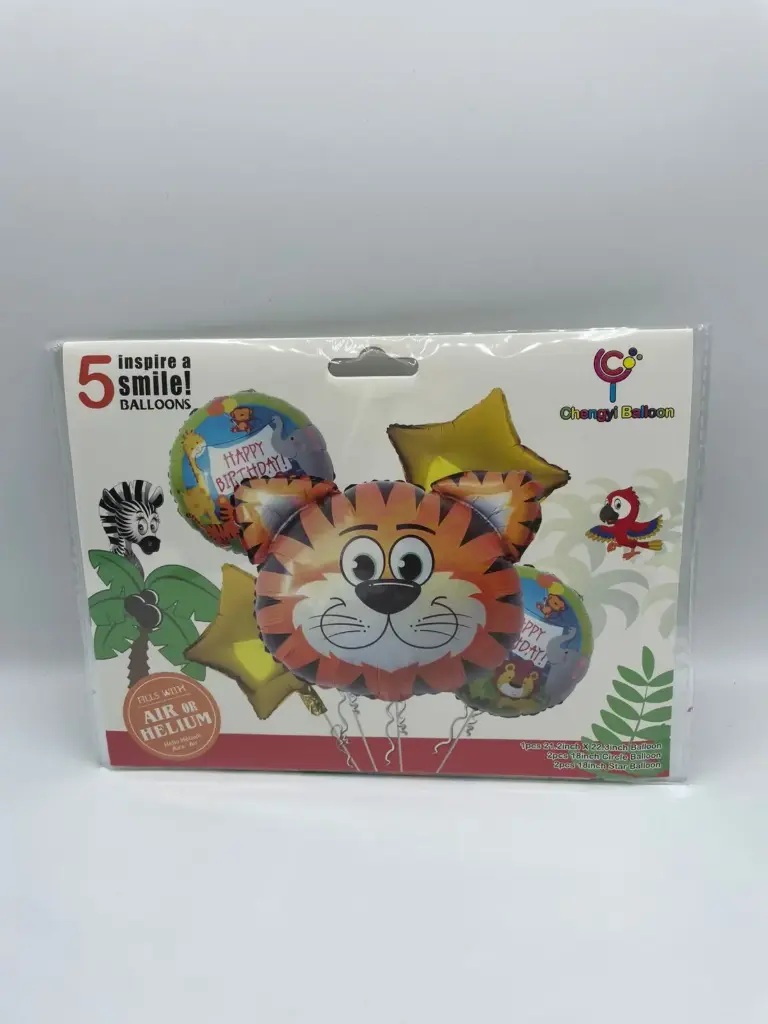 Jungle foil balloons set