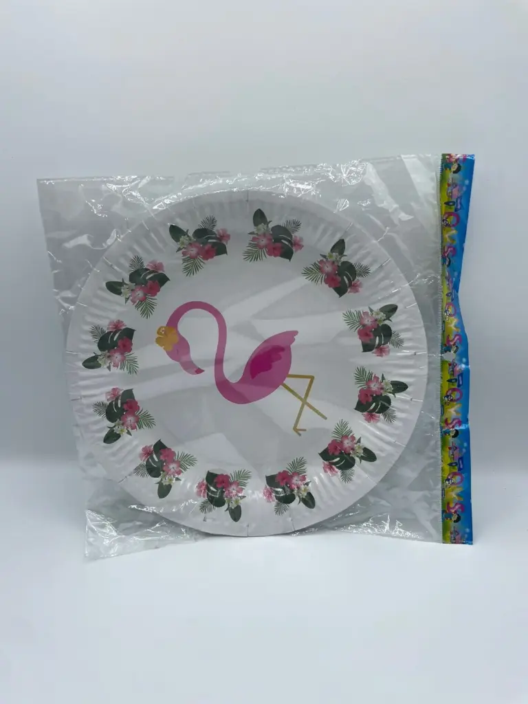 Flamingo Birthday items (10 plates 23cm)