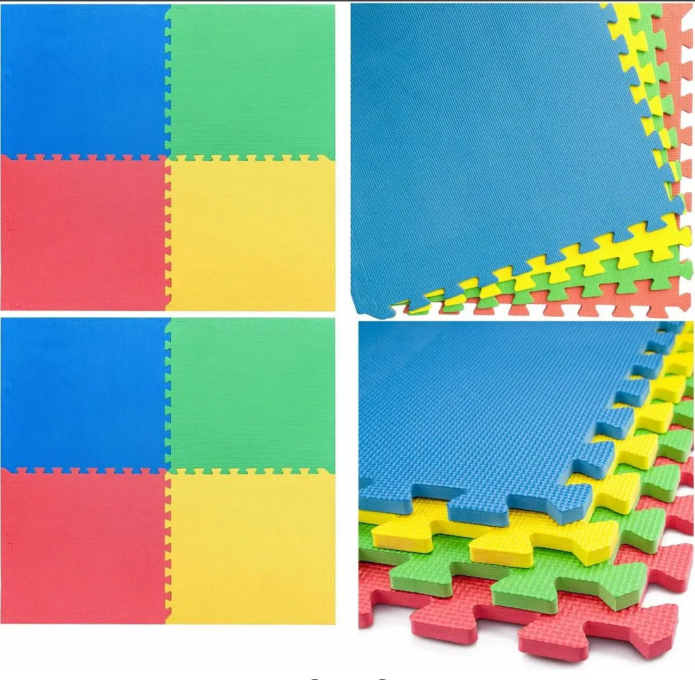 Multicolor eva puzzle mat each piece 60*60cm Thickness1.2 cm /pack of 4 pieces