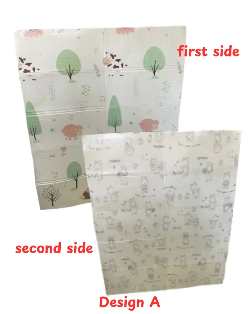 Foldable Waterproof Baby Play Mat for Crawling (Design A)