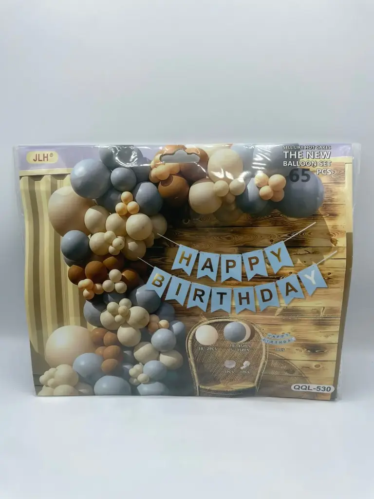 Balloons for Birthday Party - Balloons Garland Arch Kit for Party, Happy Birthday banner and Different Sizes Balloon Decorations, Birthday Party Decorations 65 pieces