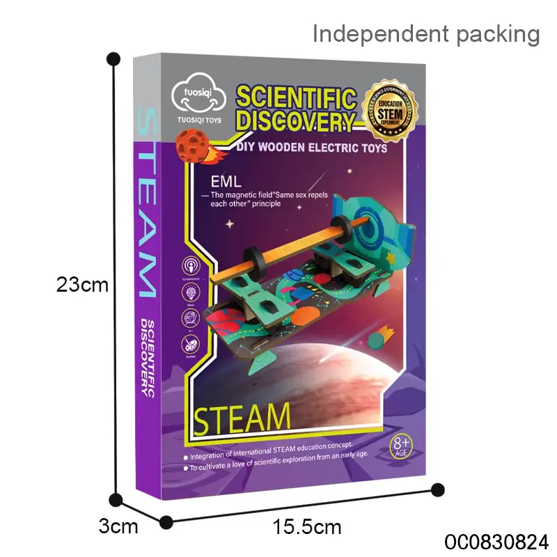 DIY wooden electric toy magnetic field