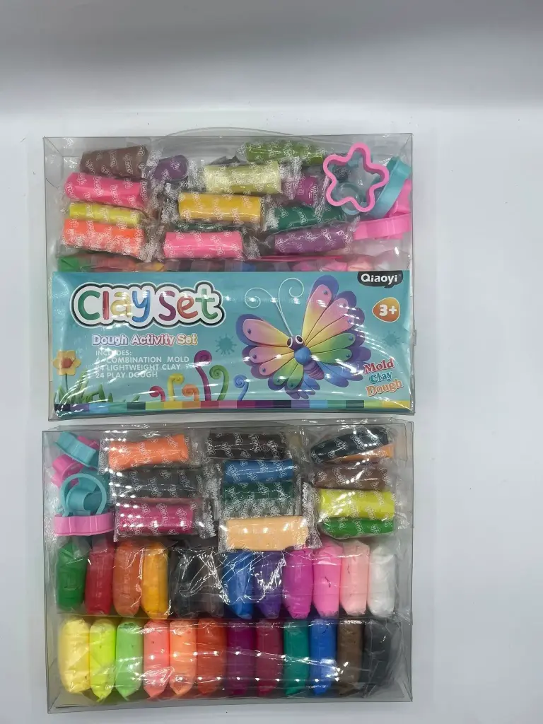 Play Dough Activity Set, This set includes lightweight clay and play dough, along with molds for creative activities. 