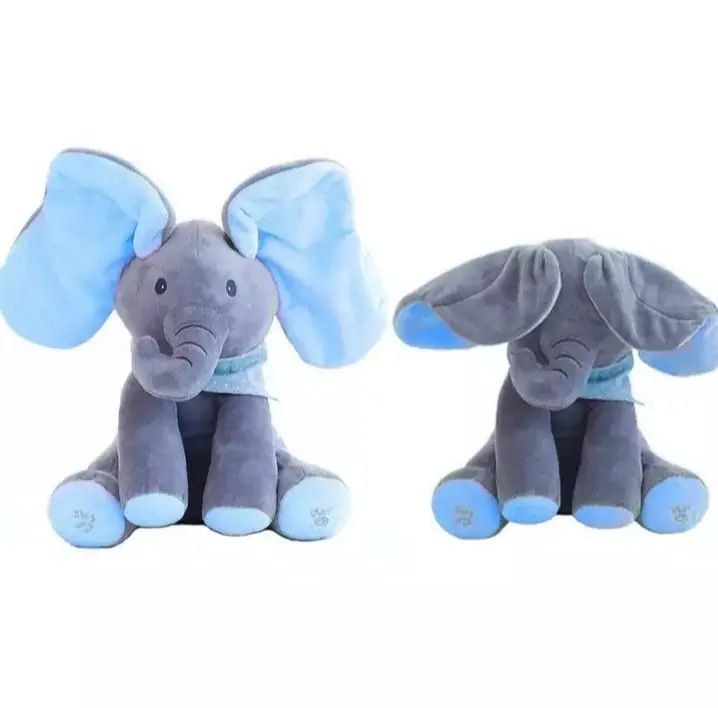 Peek a Boo Elephant Plush toy with Music