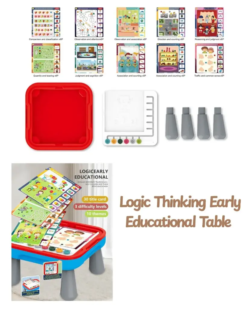 Logic Thinking Early Educational Table. This educational game table is designed to enhance logical thinking and problem-solving skills in children. 