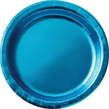 Carton 23cm Plates chrome*10 plates (Blue)