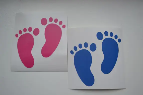 Self-adhesive footprint stickers/Paper sticker pair (Blue)