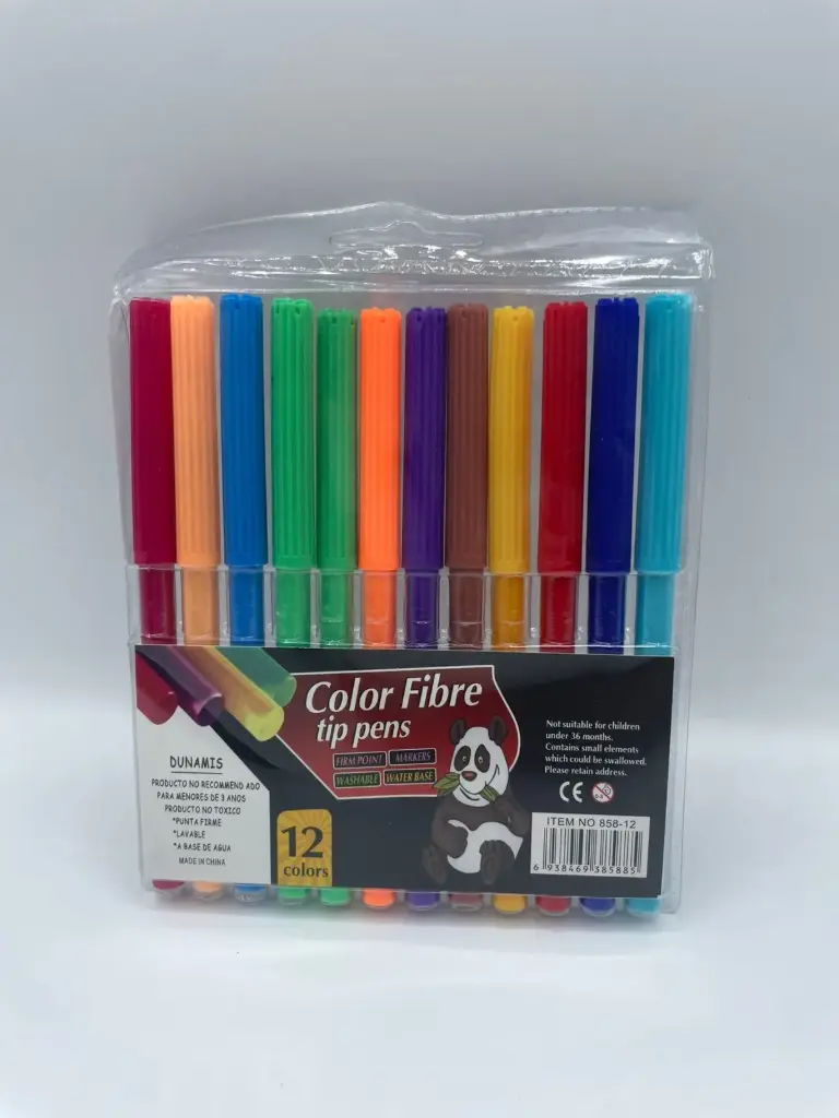 12 coloring markers