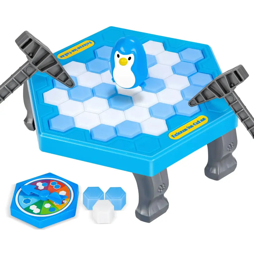 penguin knocking on ice 
