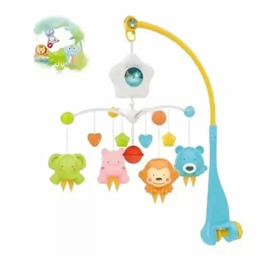 Musical Bed Bell for Newborn Baby Safe Material Baby Mobile Hanger Toy with Projector
