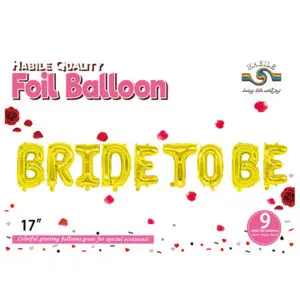 Bride to be foil balloons  (gold)