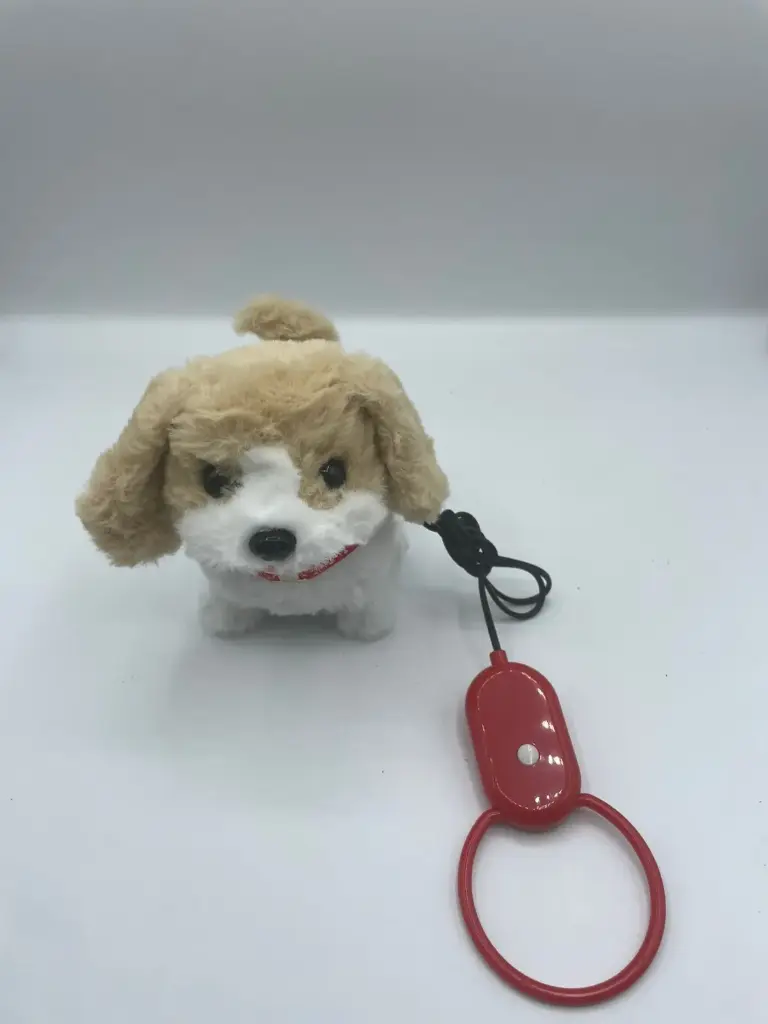 Dog toy Fantastic Jumping Puppy Toy, a battery-operated electronic plush dog toy designed for children. 