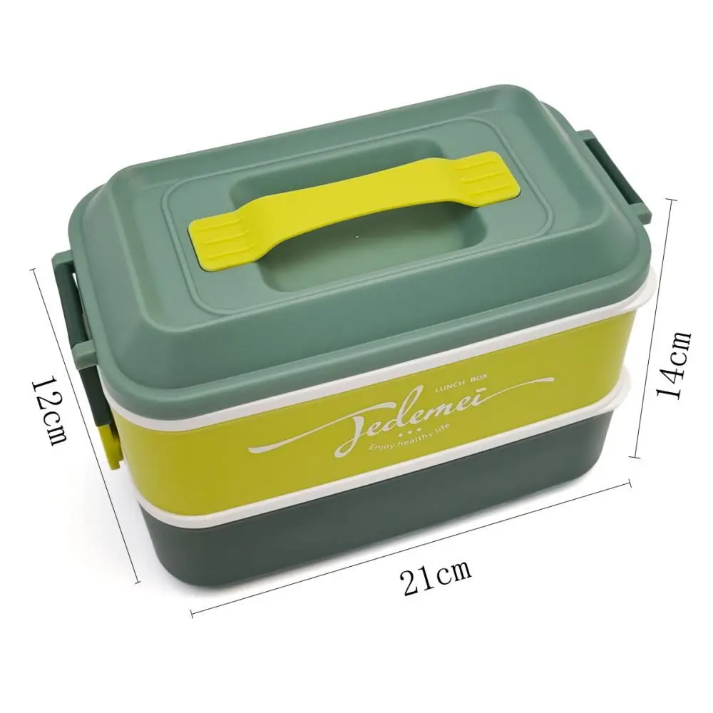 Tedemei lunch box, 2-compartment insulated boxes suitable for school, office, or travel. 