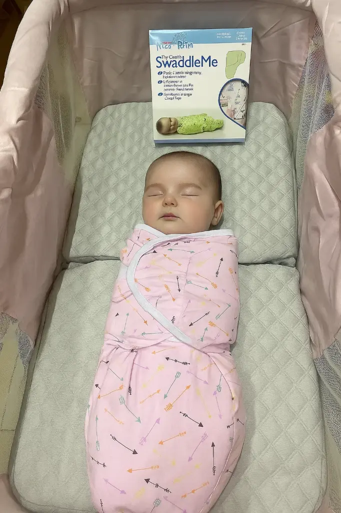 SwaddleMe Ultra Comfort Adjustable Swaddle Infant Baby Wrap - High Quality White Super Soft 100% Cotton SwaddleMe Swaddle Me Ultra Comfort Adjustable Swaddle Infant Baby Wrap 0-9 months (Arrows pink)