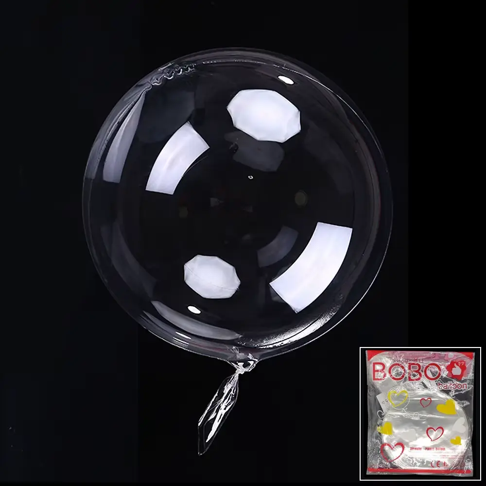 5 Clear BOBO balloons 18inch