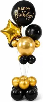 Stand Balloons with balloons 165cm Black and Gold