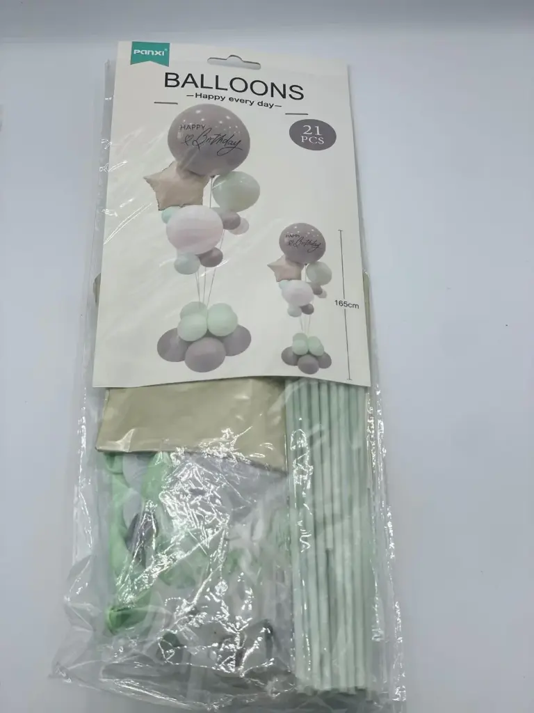 Stand Balloons with balloons 165cm Gray white aqua