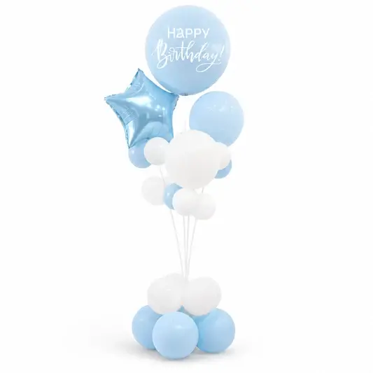 Stand Balloons with balloons 165cm Blue and white