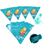 Mermaid banner green aqua