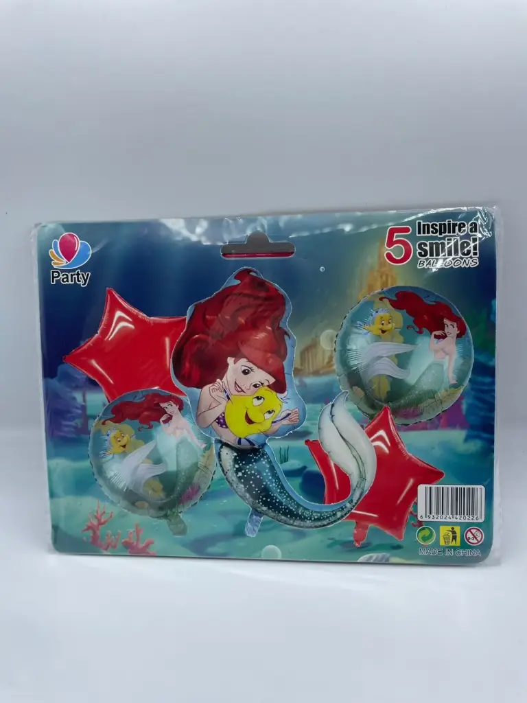 Mermaid foil balloon set 5 foil balloons