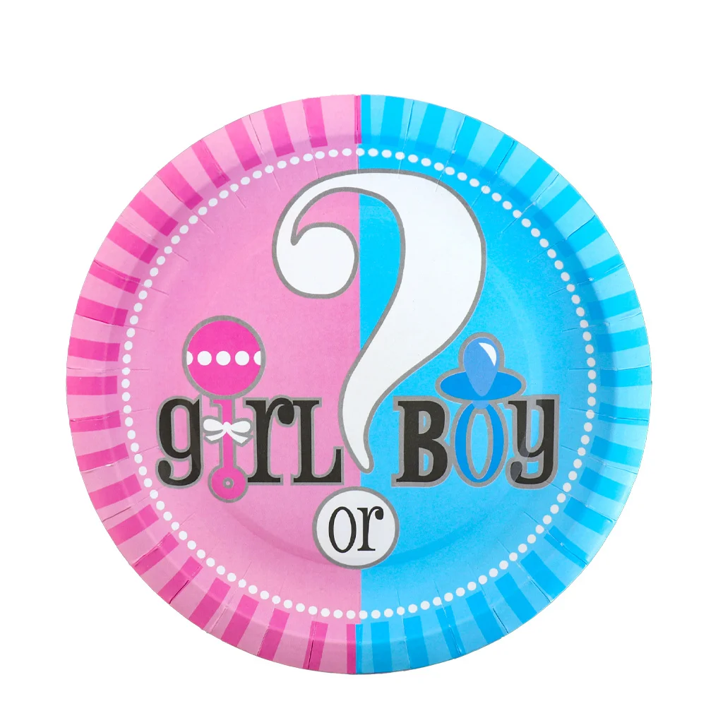 Plates gender reveal 10 plates 23cm