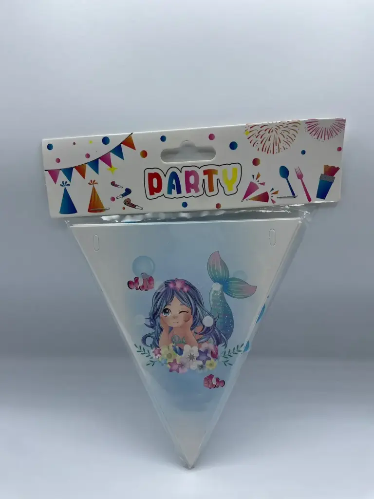 Mermaid banner white