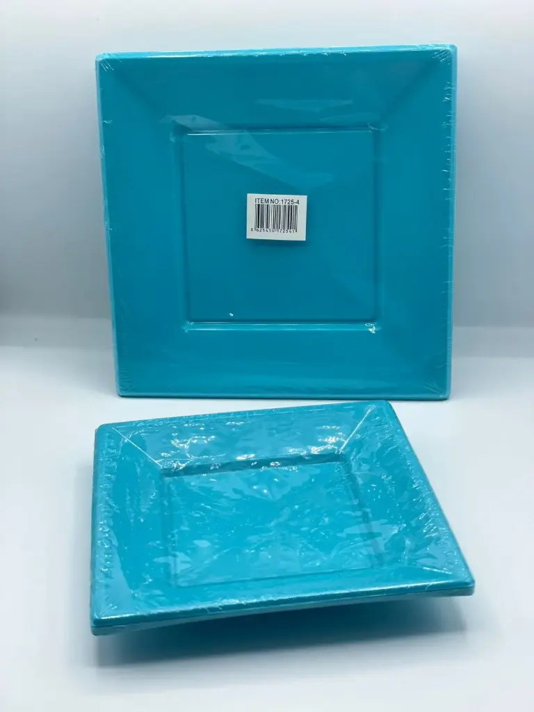 Square Blue plates pack 10 pcs
