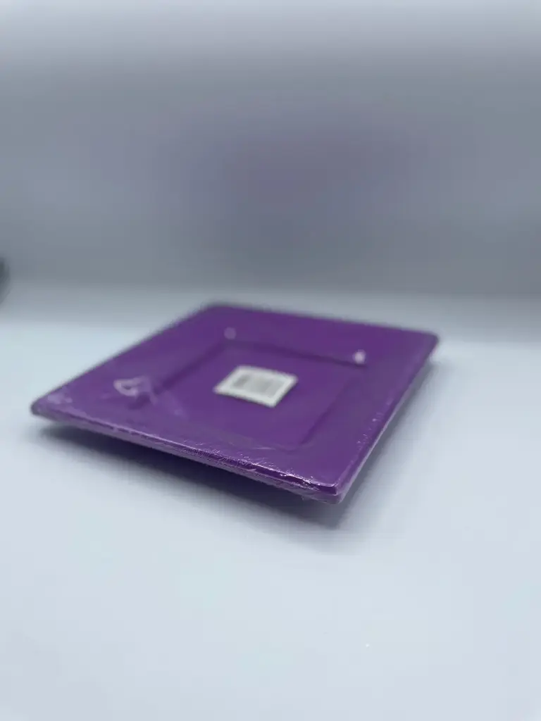 Square Purple plates 18cm pack 10 pcs