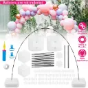 Arch stand kit for balloon decorations with accessories