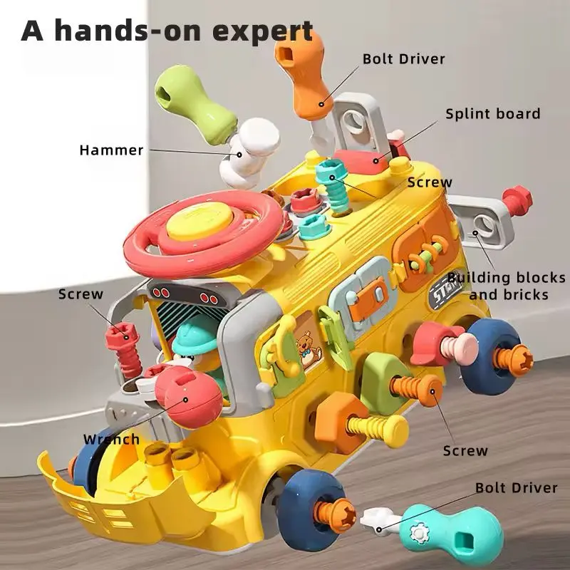 Busy school bus, educational toy