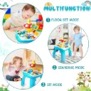 Baby Activity Table Learning Table - Educational Learning Musical Toys & Baby Standing Activity Center, Musical Instruments for Toddlers 1-3, Boy and Girl Birthday Gift Baby Toys 6 to 12 Months